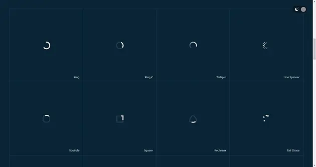 Customizable animated loaders and spinners by UIBall for web development