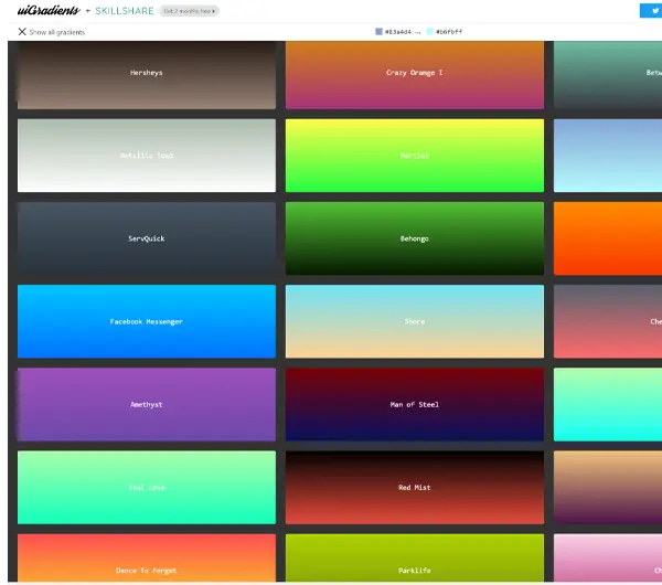 UI Gradients